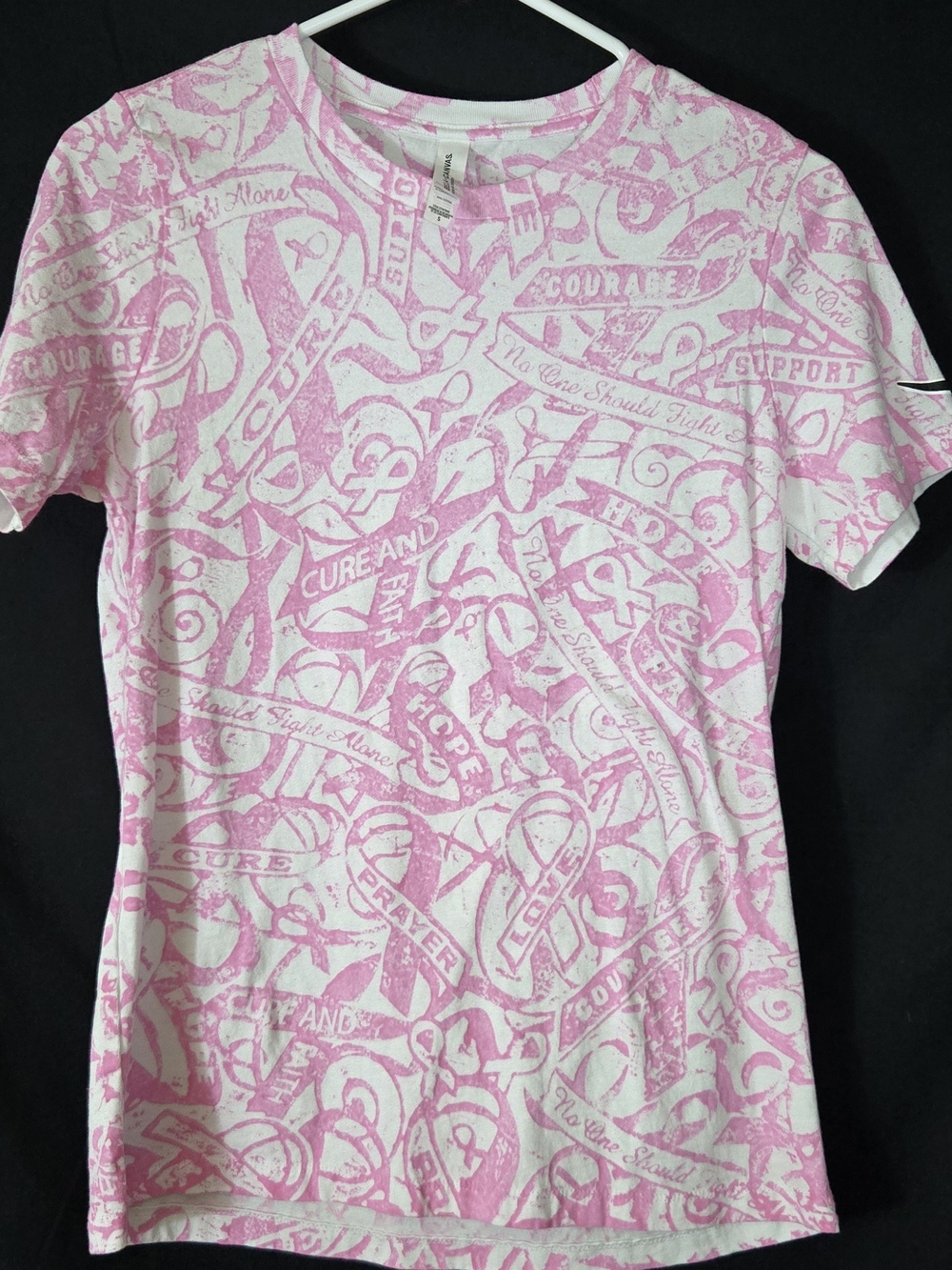 Bella Canvas Pink Ribbon Allover Short Sleeve Tee #709